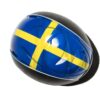 SCHARF ridehjelm nr. 10 - Blå med sort croco - Svensk flag - Image 2